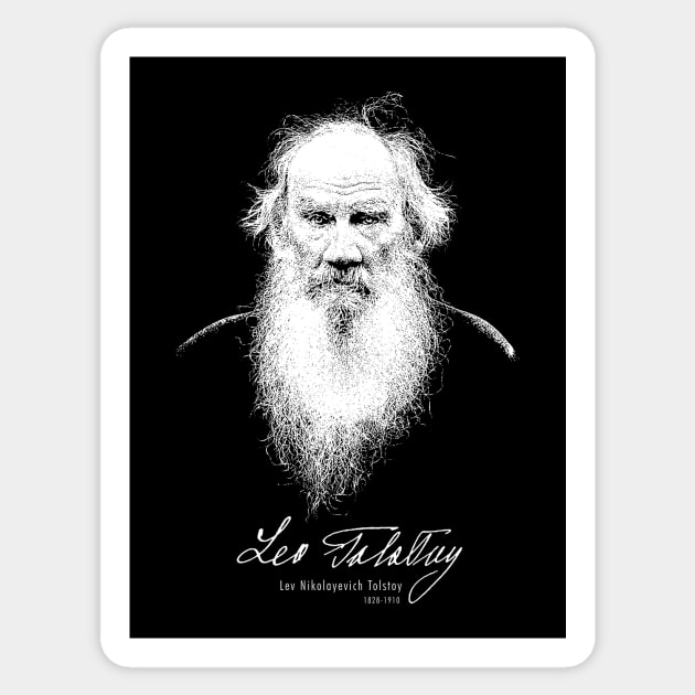 Tolstoy,Lev,Leo-Writer-Russian-Books Sticker by StabbedHeart